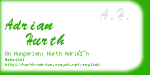 adrian hurth business card